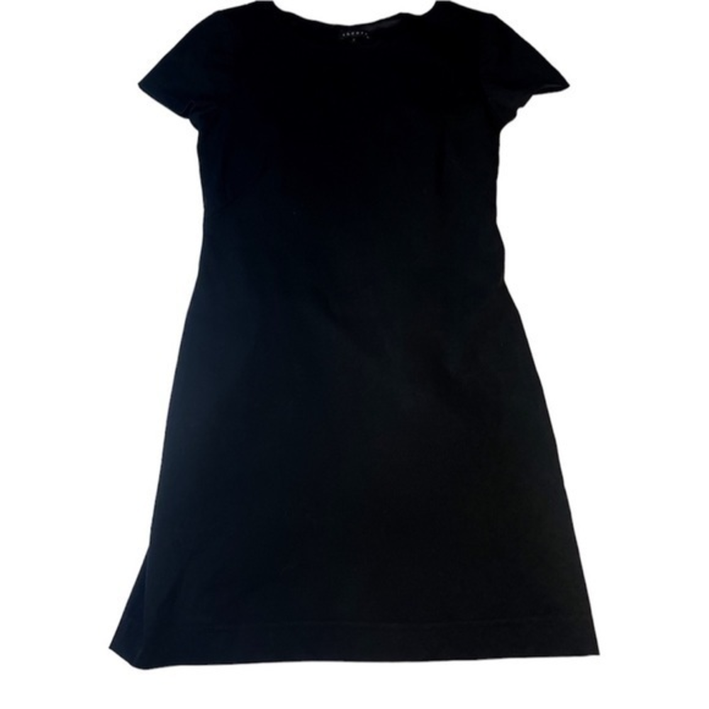 Theory Black Short Sleeve Mini Dress